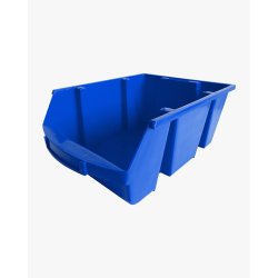 Bac a bec viso polypropylene empilable resistant grande    ouverture porte-etiquette     45,5x30x17,5cm 28l bleu
