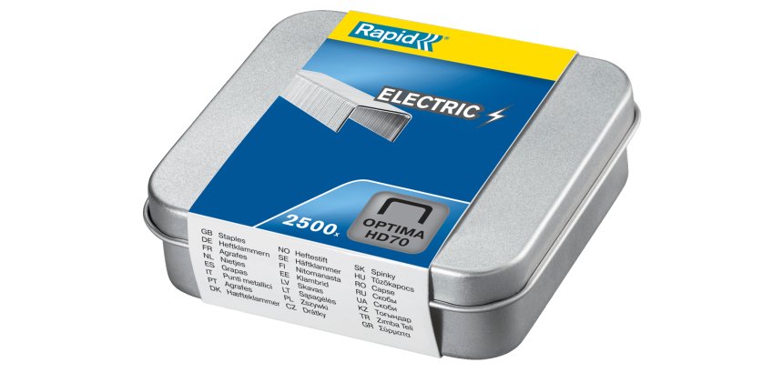 Grapas galvanizadas Rapid Optima HD 70 - Caja de 2500