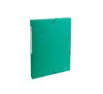Boîte classement exacompta exabox carte lustrée 7/10e a4+ 25x33cm dos 2,5mm coloris vert