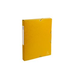 Boite de classement Exabox Dos 25mm Carte lustrée - A4 - Jaune