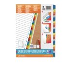 Intercalaires A4+ carte bristol blanche Oxford 26 onglets alphabétiques