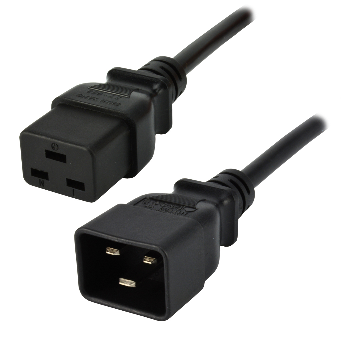 MCL MC911-2M câble électrique Noir Coupleur C20 Coupleur C19 sur ...