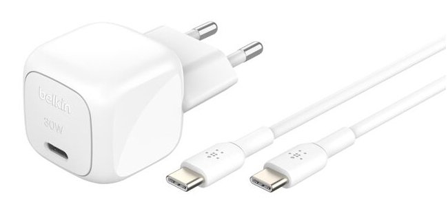 Belkin WCA008kq1MWH-B6 Ordinateur portable, Smartphone, Tablette Blanc Secteur Charge rapide Intérieure