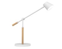 Lampe bureau unilux led vicky 9w 900 lumen classe energetique a+ port usb coloris hetre/blanc