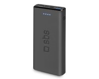 SBS Batterie externe PowerBank slim Fast charge 10.000, noire