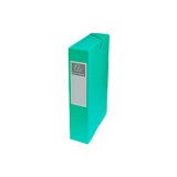 Boîte de classement EXABOX en carte lustrée 7/10e. Dos de 6 cm. Coloris Vert