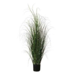 Plante artificielle fagot d'herbe feuillage en PVC Vert livré dans pot standard, Hauteur 130 cm