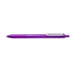 Stylo-bille pentel izee retractable ecriture moyenne  pointe 1mm encre faible       viscosite rechargeable violet