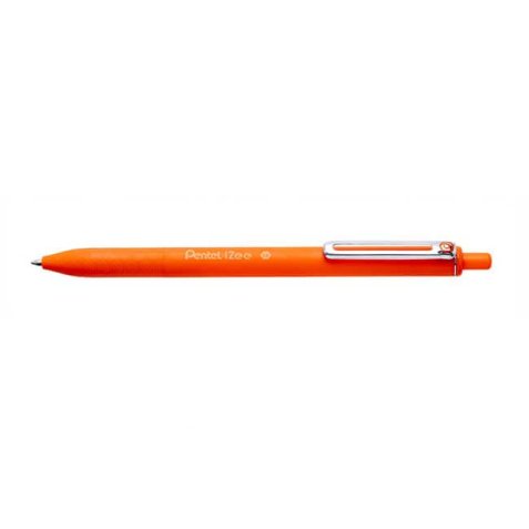 Stylo bille iZee rétractable. Pointe 1 mm. Encre rechargeable Orange