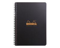 Cahier rhodiactive adress book reliure intégrale couverture pp a5 14,8x21cm 160 pages 90g onglets pochette cartonnée
