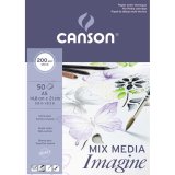 Bloc de 50 feuilles de papier dessin blanc A4  Canson IMAGINE 200 g