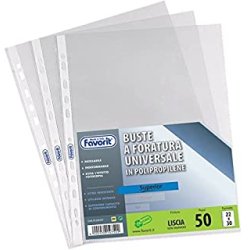 Favorit Punced Pockets Open on Two Sides sheet protector A4 Polypropylene (PP) 50 pc(s)