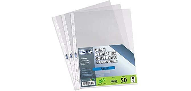 Favorit Punced Pockets Open on Two Sides sheet protector A4 Polypropylene (PP) 50 pc(s)