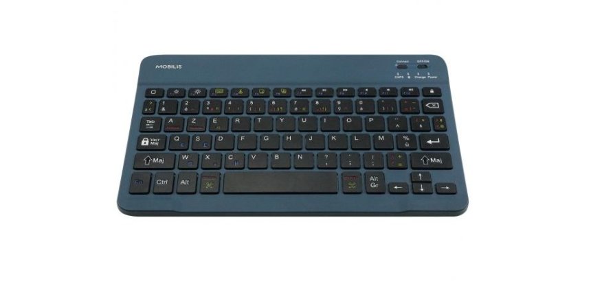 Mobilis 001284 clavier pour tablette AZERTY Français Bluetooth Bleu