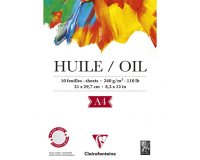 Papier Huile bloc collé 1 côté 10F A4 240g