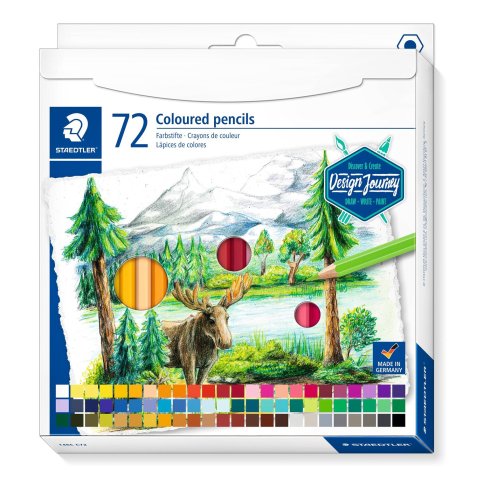 Crayon couleur Design Journey, étui carton de 72