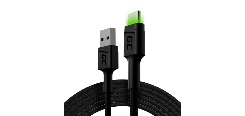 Green Cell KABGC13 USB cable USB 2.0 2 m USB A USB C 0.48 Gbit/s Black