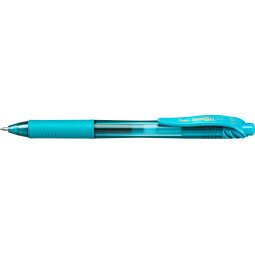 Roller encre gel rétractable Energel X, Pointe 0,7 mm, Turquoise. Corps translucide