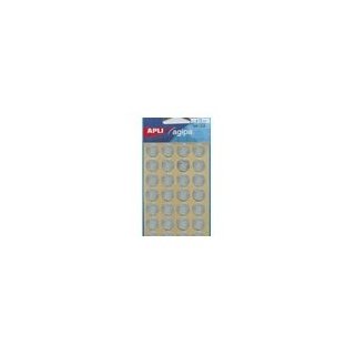 Pastille adhésive apli agipa diamètre 15mm permanente coloris argent pochette 112 unités