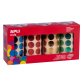Gommettes apli forme ronde diam. 20mm coloris metallises jaune bleu rouge et vert pack de 4 rouleaux 5640u