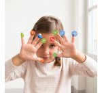 Gommette apli kids enlevable ronde 20mm abc majuscules multicolores rouleau 900 unités