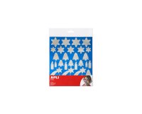 Gommette noël apli agipa coloris argent fond bleu pochette 68 unités