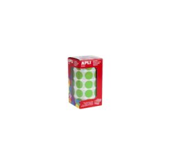 Gommette apli ronde 20mm coloris vert clair rouleau    1770 unites