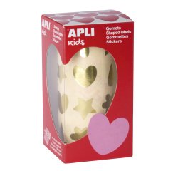 Gommette apli festive assortie coloris or rouleau   720 unites