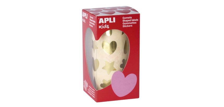 Gommette apli festive assortie coloris or rouleau   720 unites