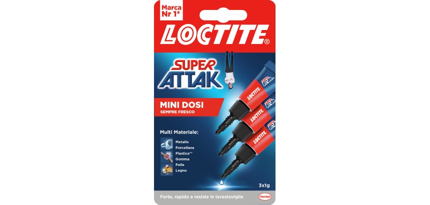 Loctite Super Attak Mini Dosi Liquido 3x1g