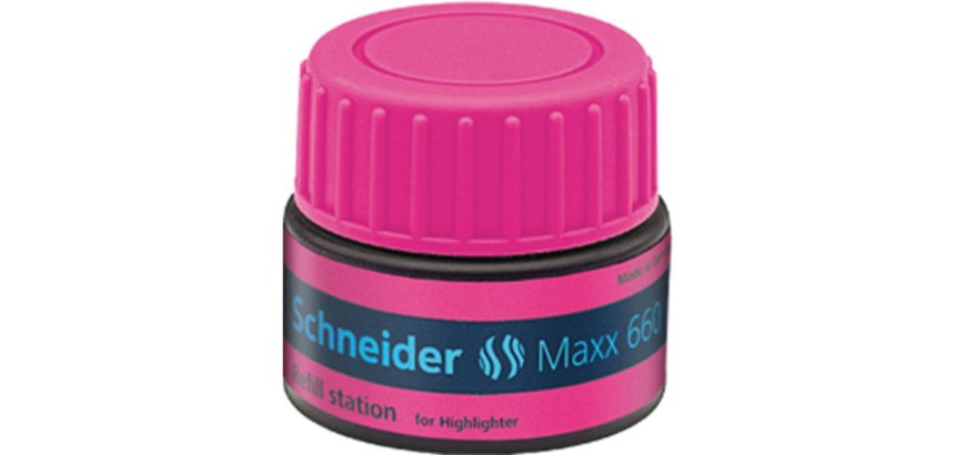 Recharge schneider maxx 660 surligneur job automatique    30ml coloris rose