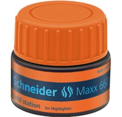 Recharge schneider maxx 660 surligneur job automatique    30ml coloris orange