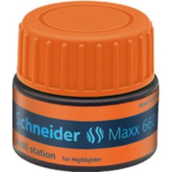 Recharge schneider maxx 660 surligneur job automatique    30ml coloris orange