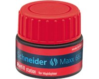 Recharge schneider maxx 660 surligneur job automatique    30ml coloris rouge
