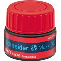 Recharge schneider maxx 660 surligneur job automatique    30ml coloris rouge