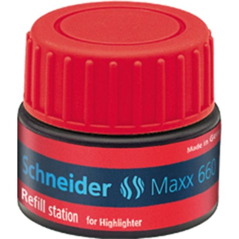 Recharge schneider maxx 660 surligneur job automatique    30ml coloris rouge