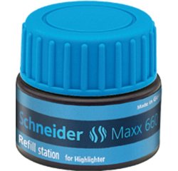 Recharge schneider maxx 660 surligneur job automatique    30ml coloris bleu