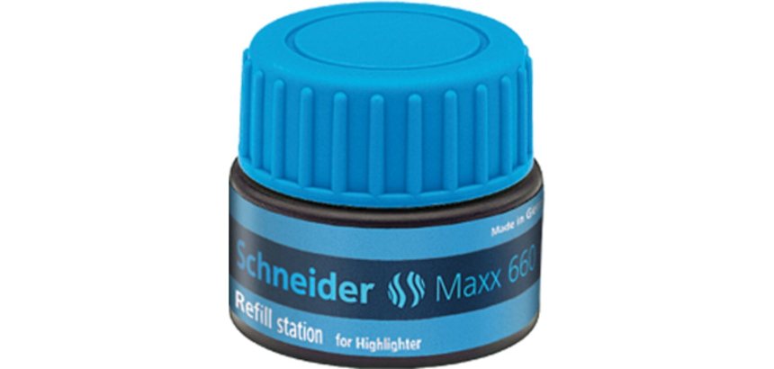Recharge schneider maxx 660 surligneur job automatique    30ml coloris bleu