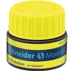 Recharge schneider maxx 660 surligneur job automatique    30ml coloris jaune