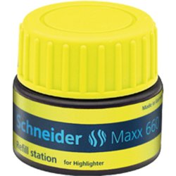 Recharge schneider maxx 660 surligneur job automatique    30ml coloris jaune