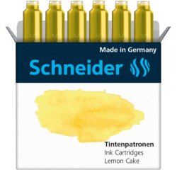 Cartouche encre schneider coloris lemon cake pastel     boite 6 unites