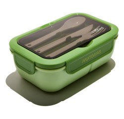 Muitomas LUNCHBOXSGN lunch box Lunch container 1.1 L Plastic Black, Green 1 pc(s)