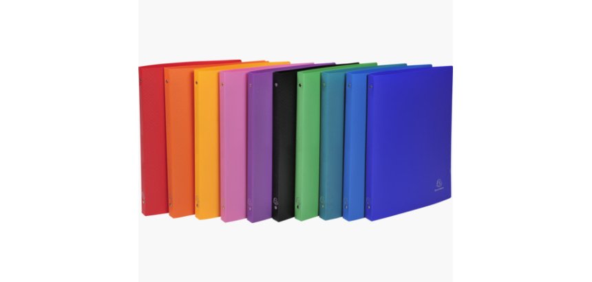 Classeur 4 anneaux 15mm polypropylène OPAK - A4 - Couleurs assorties