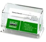 Lebez Porta Biglietti Da Visita Da Tavolo In Acrilico Trasparente - 1 Scomparto