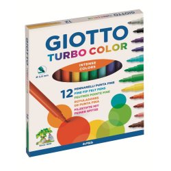 F.I.L.A. Astuccio 12 Giotto Turbo Color - Diametro Punta 2,8Mm