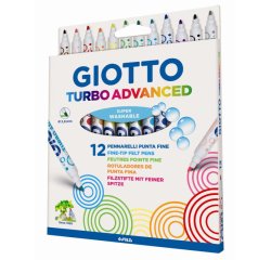 F.I.L.A. Astuccio 12 Giotto Turbo Advanced - Lavabili - Punta 2,8Mm