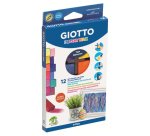 Etui pastels decor wax giotto carres multisurfaces 12       unites coloris assortis