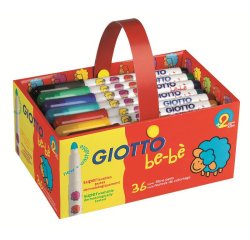 Feutre coloriage giotto be-bè lavable testé dermatologiquement pointe bloquée ultra résistante schoolpack 36 unités