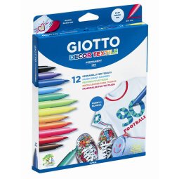 Etui de 12 feutres pour tissu coloris assortis