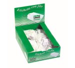 Etichette con filo A383 - 7 x 19 mm - bianco - Lebez - conf. 1000 pezzi